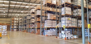 A fibre slab helping distribute weight loads in a coolstore in New Zealand