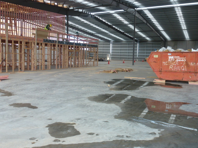 Indoor shot of the new slab showing the size and scale possible with Permaforce steel fibre reinforcing