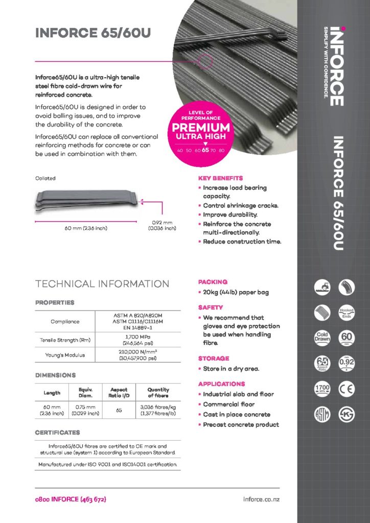 Inforce 6560U Product Specification Sheet 2018