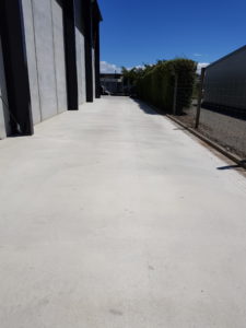 Large concrete driveway for heavy traffic